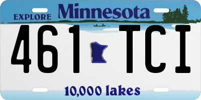 MN license plate 461TCI