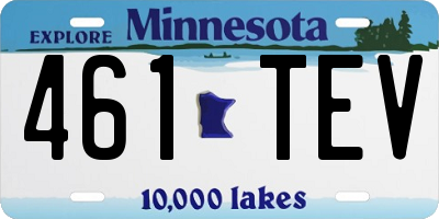MN license plate 461TEV