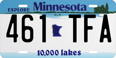 MN license plate 461TFA