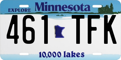 MN license plate 461TFK