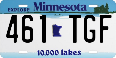 MN license plate 461TGF