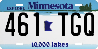 MN license plate 461TGQ