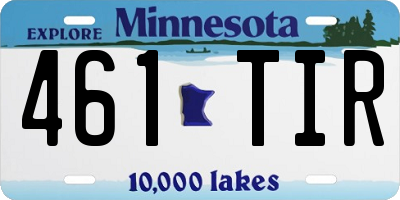 MN license plate 461TIR