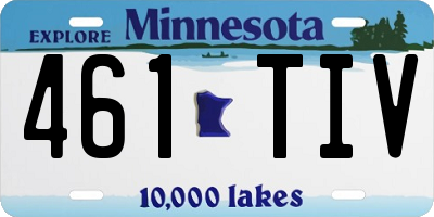 MN license plate 461TIV