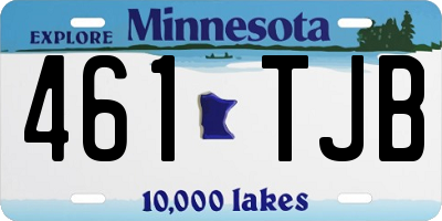 MN license plate 461TJB