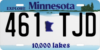 MN license plate 461TJD