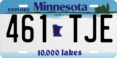 MN license plate 461TJE
