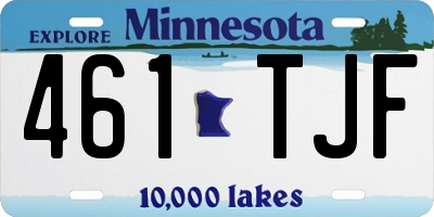 MN license plate 461TJF