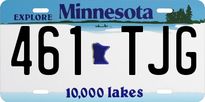 MN license plate 461TJG