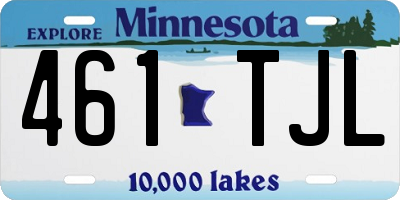 MN license plate 461TJL