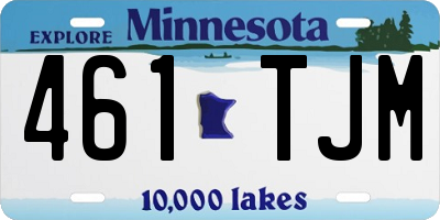 MN license plate 461TJM