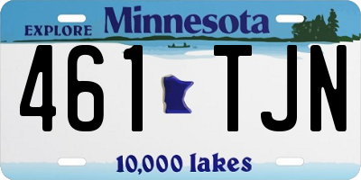 MN license plate 461TJN