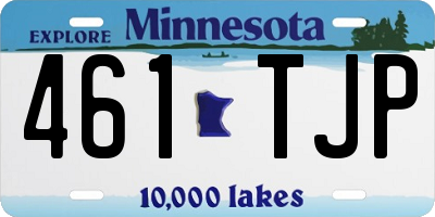 MN license plate 461TJP