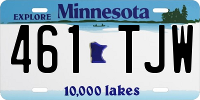 MN license plate 461TJW