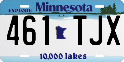 MN license plate 461TJX