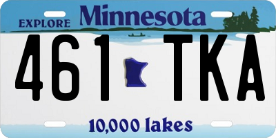 MN license plate 461TKA