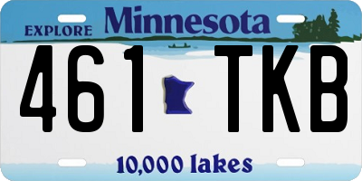 MN license plate 461TKB
