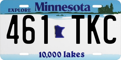 MN license plate 461TKC