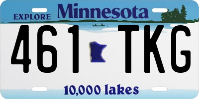 MN license plate 461TKG