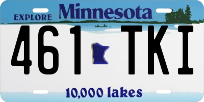MN license plate 461TKI