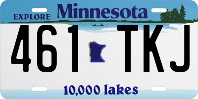 MN license plate 461TKJ