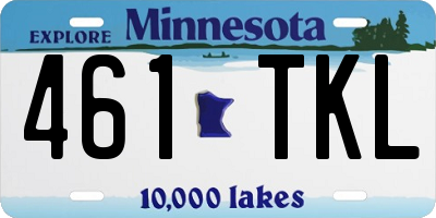 MN license plate 461TKL