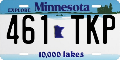 MN license plate 461TKP