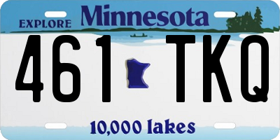 MN license plate 461TKQ
