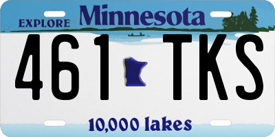 MN license plate 461TKS