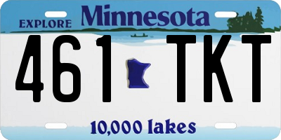 MN license plate 461TKT