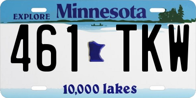 MN license plate 461TKW