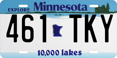 MN license plate 461TKY