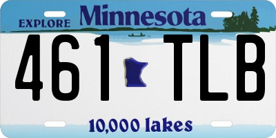 MN license plate 461TLB