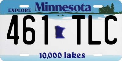 MN license plate 461TLC