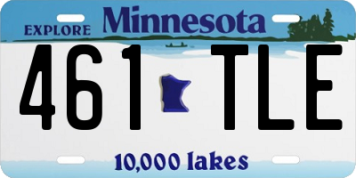 MN license plate 461TLE