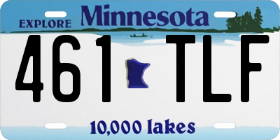 MN license plate 461TLF