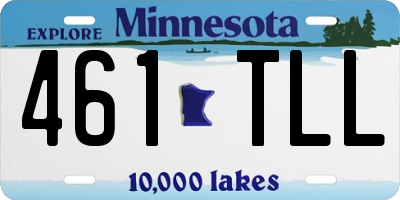 MN license plate 461TLL