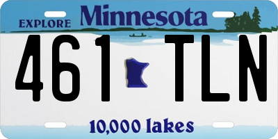 MN license plate 461TLN