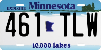 MN license plate 461TLW