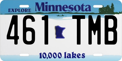 MN license plate 461TMB
