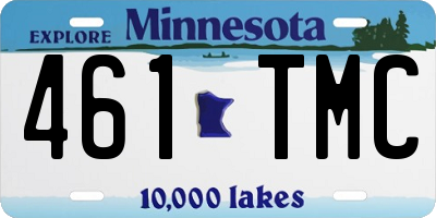 MN license plate 461TMC