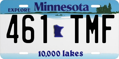 MN license plate 461TMF