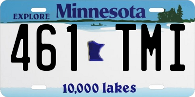 MN license plate 461TMI