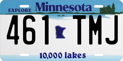 MN license plate 461TMJ