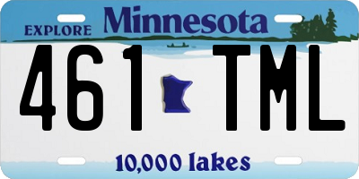 MN license plate 461TML