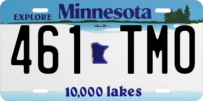 MN license plate 461TMO