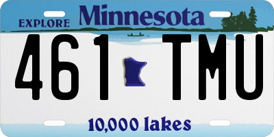 MN license plate 461TMU