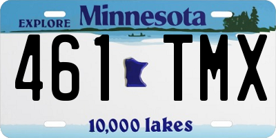 MN license plate 461TMX