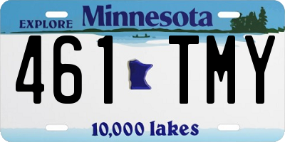 MN license plate 461TMY