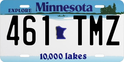 MN license plate 461TMZ